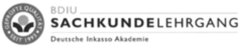 GEPRÜFTE QUALITÄT SEIT 1993 BDIU SACHKUNDELEHRGANG Deutsche Inkasso Akademie Logo (DPMA, 28.06.2011)