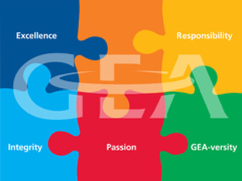GEA Excellence Responsibility Integrity Passion GEA-versity Logo (DPMA, 04.11.2011)