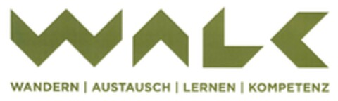 WALK WANDERN AUSTAUSCH LERNEN KOMPETENZ Logo (DPMA, 07.03.2015)