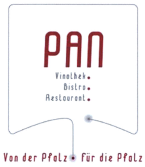 PAN Vinothek. Bistro. Restaurant. Von der Pfalz · für die Pfalz Logo (DPMA, 07.04.2021)