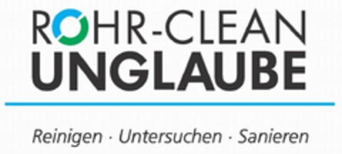 ROHR-CLEAN UNGLAUBE Reinigen · Untersuchen · Sanieren Logo (DPMA, 27.04.2021)