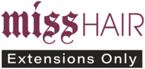 missHAIR Extensions Only Logo (DPMA, 15.10.2021)