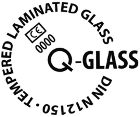 Q-GLASS · TEMPERED LAMINATED GLASS DIN N12150 Logo (DPMA, 24.05.2022)