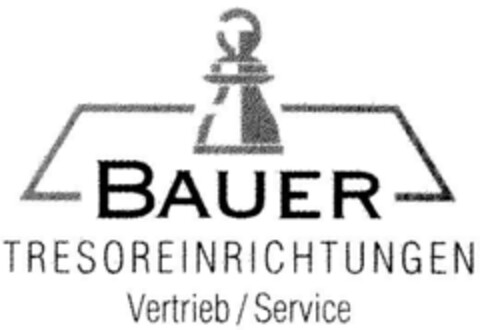 BAUER TRESOREINRICHTUNGEN Vertrieb/Service Logo (DPMA, 06/26/2002)