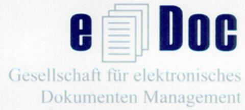 e Doc Gesellschaft für elektronisches Dokumenten Management Logo (DPMA, 30.09.1999)