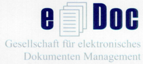 e Doc Gesellschaft für elektronisches Dokumenten Management Logo (DPMA, 09/30/1999)