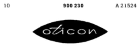 oticon Logo (DPMA, 09.07.1970)