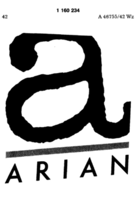 a ARIAN Logo (DPMA, 01.08.1989)