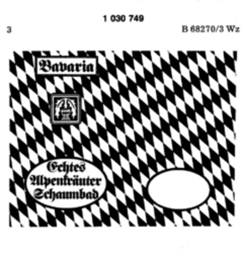 Bavaria Echtes Alpenkräuter Schaumbad Logo (DPMA, 02.07.1981)