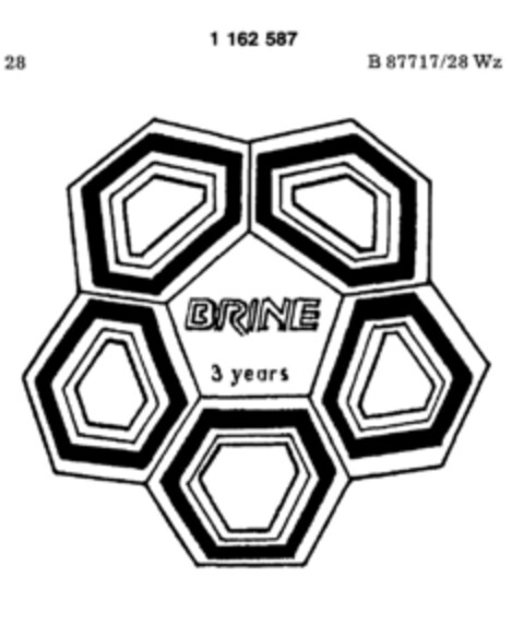 BRINE 3 years Logo (DPMA, 07/05/1989)