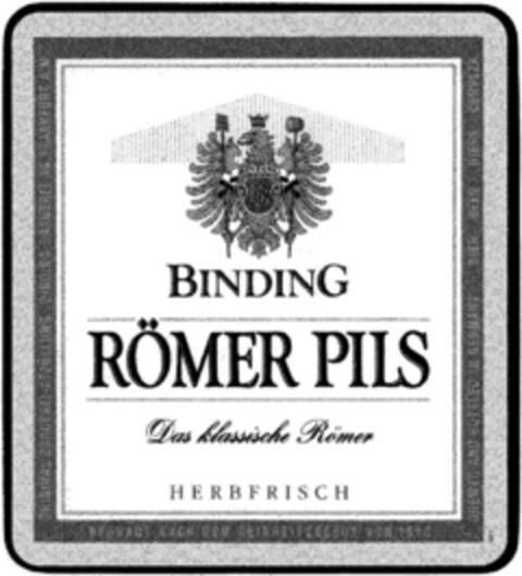 BINDING RÖMER PILS Logo (DPMA, 19.02.1993)