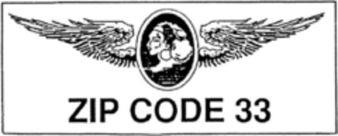 ZIP CODE 33 Logo (DPMA, 11/28/1991)