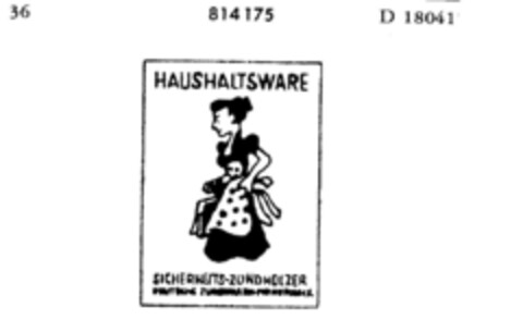 HAUSHALTSWARE Logo (DPMA, 21.01.1965)