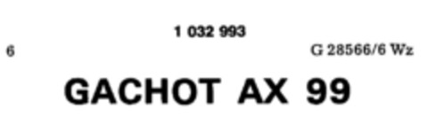 GACHOT AX 99 Logo (DPMA, 02/17/1981)