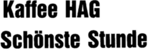 Kaffee HAG Schönste Stunde Logo (DPMA, 09/28/1984)