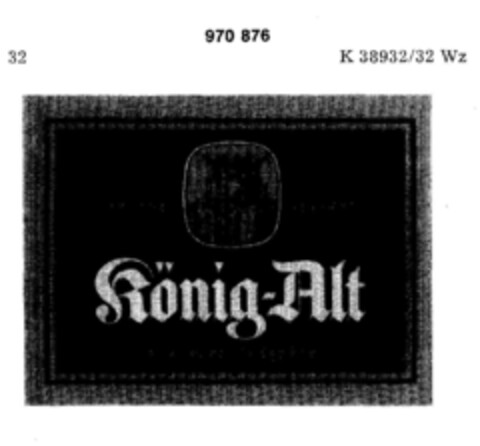 Obergärige Spezialität König-Alt Logo (DPMA, 08.10.1977)