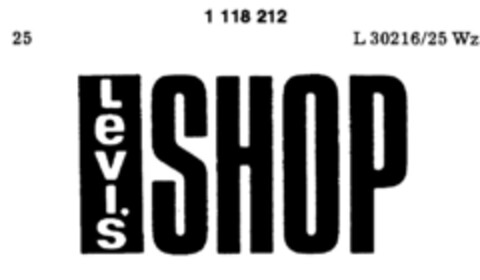 LEVI`S (SHOP) Logo (DPMA, 06.08.1987)