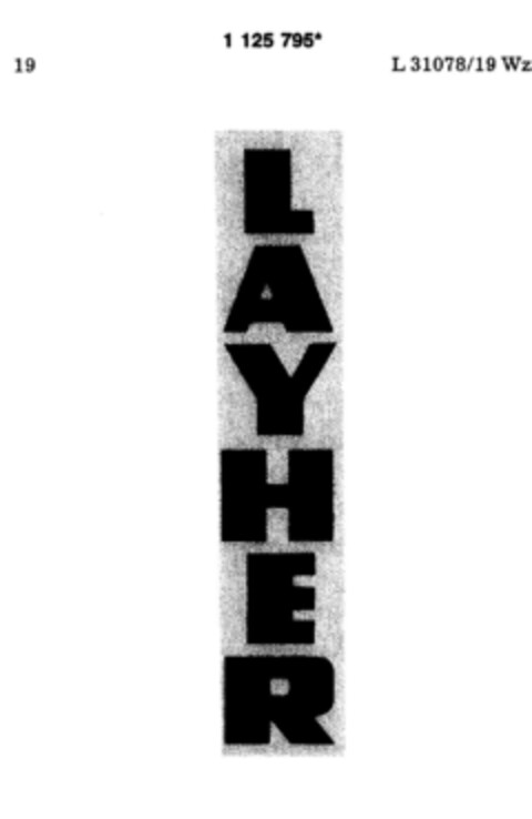 LAYHER Logo (DPMA, 04.05.1988)