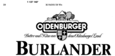 OLDENBURGER BURLANDER Logo (DPMA, 01/25/1989)