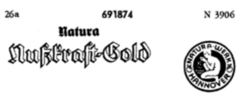 Natura Nusskraft-Gold Logo (DPMA, 31.03.1955)