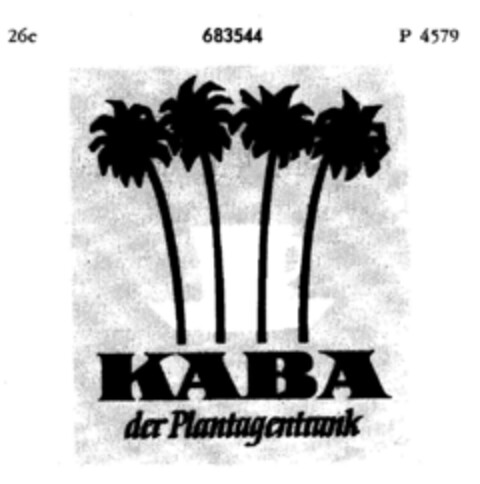 KABA der Plantagentrunk Logo (DPMA, 29.06.1954)