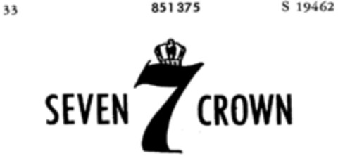 7 SEVEN CROWN Logo (DPMA, 30.12.1966)