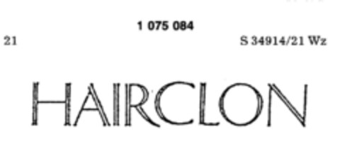 HAIRCLON Logo (DPMA, 13.05.1980)