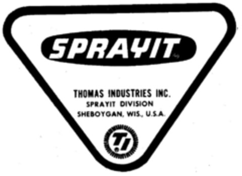 SPRAYIT THOMAS INDUSTRIES INC. Logo (DPMA, 06.10.1964)