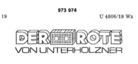 DER ROTE VON UNTERHOLZNER Logo (DPMA, 05.09.1977)