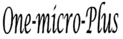 One-micro-Plus Logo (DPMA, 26.05.2000)