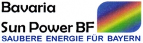 Bavaria Sun Power BF SAUBERE ENERGIE FÜR BAYERN Logo (DPMA, 11.12.2009)