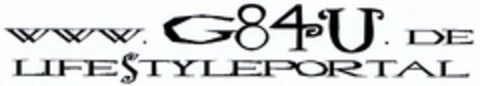 www.G84U.DE LIFESTYLEPORTAL Logo (DPMA, 01/26/2004)