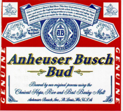 Anheuser Busch Bud Logo (DPMA, 11/03/1995)