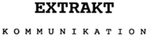 EXTRAKT KOMMUNIKATION Logo (DPMA, 06.10.1998)