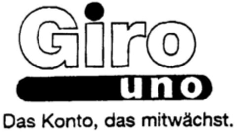 Giro uno Das Konto, das mitwächst. Logo (DPMA, 25.11.1999)