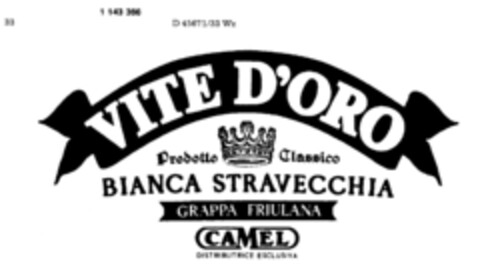 VITE D`ORO BIANCA STRAVECCHIA Logo (DPMA, 02.12.1988)