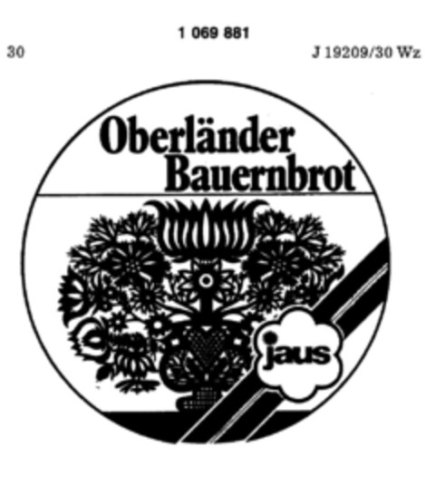 Oberländer Bauernbrot jaus Logo (DPMA, 26.05.1984)