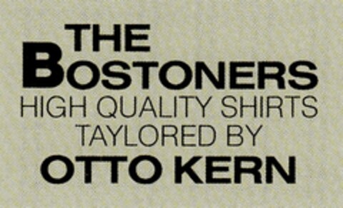 THE BOSTONERS OTTO KERN Logo (DPMA, 02/04/1987)