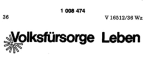 Volksfürsorge Leben Logo (DPMA, 02.04.1979)