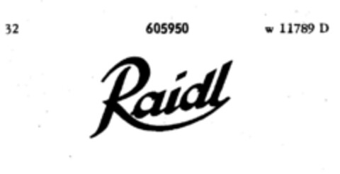 Raidl Logo (DPMA, 12/22/1948)
