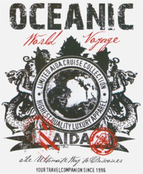 OCEANIC World Voyage AIDA YOUR TRAVELCOMPANION SINCE 1996 Logo (DPMA, 11.02.2009)