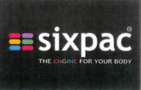 sixpac THE ENGINE FOR YOUR BODY Logo (DPMA, 20.06.2013)