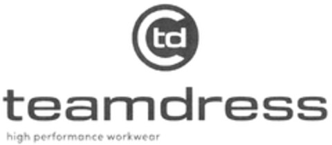 td teamdress high performance workwear Logo (DPMA, 22.01.2024)