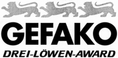 GEFAKO DREI-LÖWEN-AWARD Logo (DPMA, 21.07.2003)