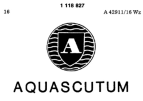 A AQUASCUTUM Logo (DPMA, 18.05.1987)