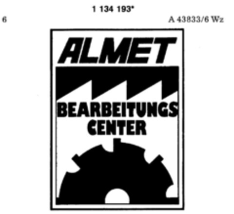 ALMET BEARBEITUNGS CENTER Logo (DPMA, 12/10/1987)