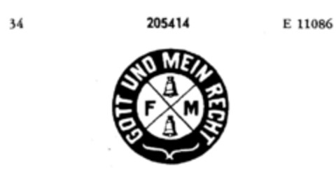 GOTT UND MEIN RECHT  F M Logo (DPMA, 09/05/1914)