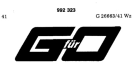 G für O Logo (DPMA, 04/02/1979)