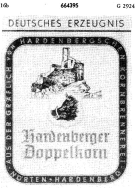 Hardenberger Doppelkorn Logo (DPMA, 18.10.1952)