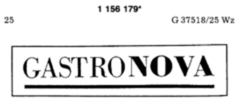 GASTRONOVA Logo (DPMA, 07.12.1989)